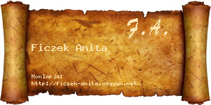 Ficzek Anita névjegykártya